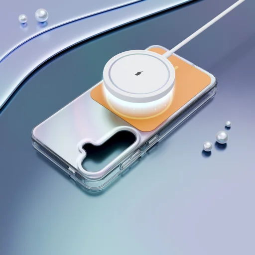 Samsung Galaxy S25 Etteri Hidden Pearl oranžové puzdro - 6