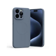 iPhone 15 Pro Max Mercury polosilikónové MagSafe puzdro sierra modrá