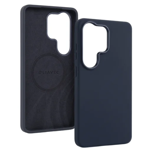 Liavec Silky puzdro s kovovým rámčekom fotoaparátu pre Samsung Galaxy S26 Ultra modré - 2