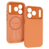 Liavec Silk Shield puzdro s kovovým rámom fotoaparátu iPhone 17 Pro Max oranžové puzdro thumbnail