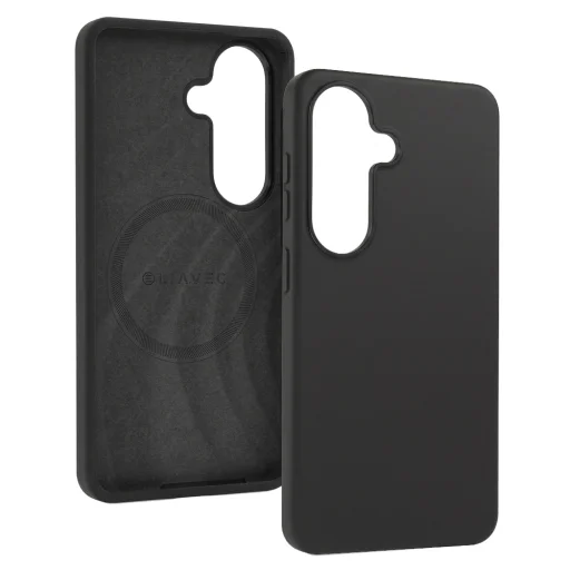 Liavec Silky Case s kovovým rámom fotoaparátu pre Samsung Galaxy S26 čierne - 2