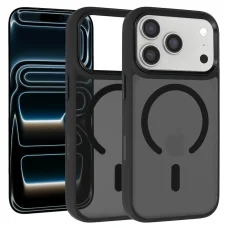 Liavec Cloudy puzdro s kovovým rámom fotoaparátu pre iPhone 17 Pro čierne (Ovládacie tlačidlo fotoaparátu)