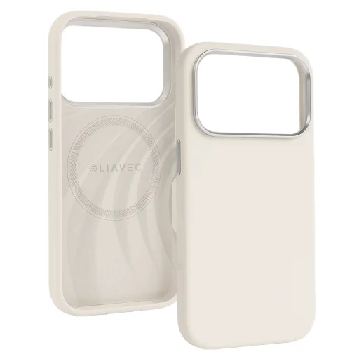 Liavec Silky puzdro s kovovým rámom kamery pre iPhone 17 Pro béžové - 2