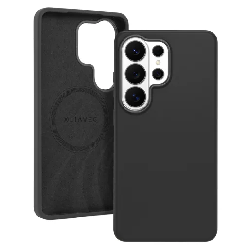 Liavec Silky puzdro s kovovým rámom fotoaparátu pre Samsung Galaxy S26 Ultra čierne - 1