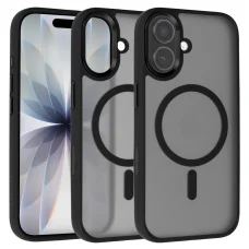 Liavec Cloudy puzdro s kovovým rámom fotoaparátu pre iPhone 17 čierne (Tlačidlo ovládania fotoaparátu)