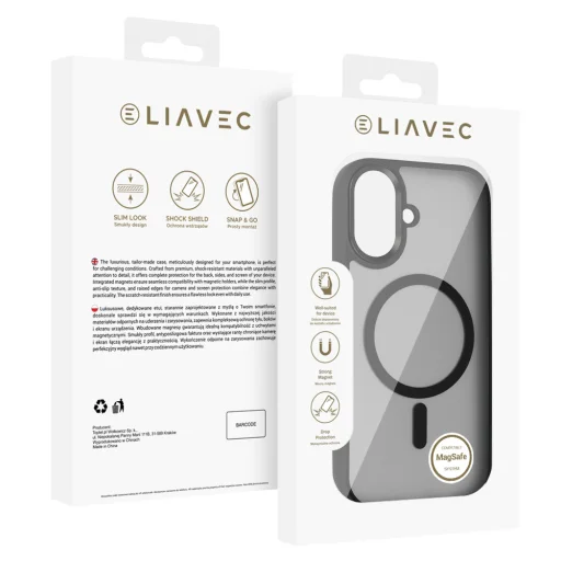 Liavec Cloudy puzdro s kovovým rámom fotoaparátu pre iPhone 17 čierne (Tlačidlo ovládania fotoaparátu) - 6