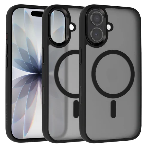 Liavec Cloudy puzdro s kovovým rámom fotoaparátu pre iPhone 17 čierne (Tlačidlo ovládania fotoaparátu) - 1