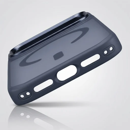 Liavec Cloudy puzdro s kovovým rámčekom fotoaparátu pre iPhone 17 Pro námornícka modrá (tlačidlo ovládania fotoaparátu) - 5