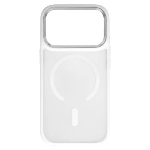 Liavec Cloudy puzdro s kovovým rámčekom fotoaparátu pre iPhone 17 Pro biele (tlačidlo ovládania fotoaparátu) - 3
