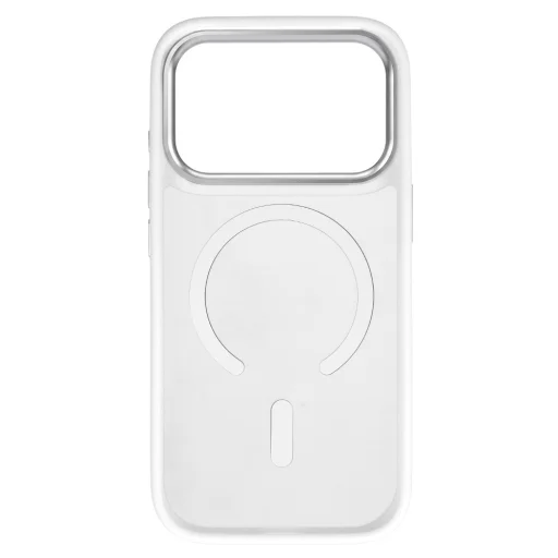 Liavec Cloudy puzdro s kovovým rámčekom fotoaparátu pre iPhone 17 Pro biele (tlačidlo ovládania fotoaparátu) - 4