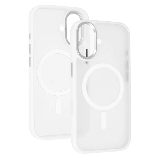 Liavec Cloudy kryt s kovovým rámčekom fotoaparátu pre iPhone 17 biely (tlačidlo ovládania fotoaparátu) - 2