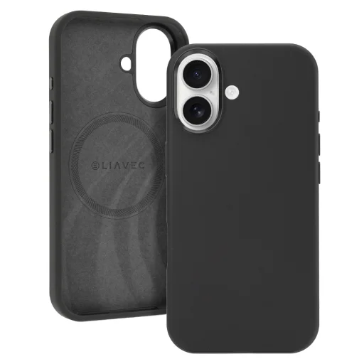 Liavec Silky puzdro s kovovým rámom fotoaparátu na iPhone 17 čierne - 1