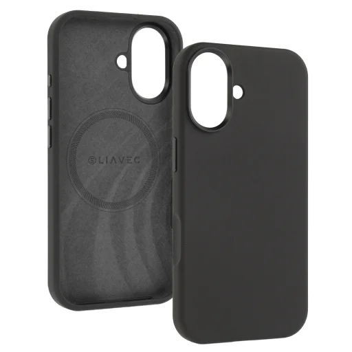 Liavec Silky puzdro s kovovým rámom fotoaparátu na iPhone 17 čierne - 2