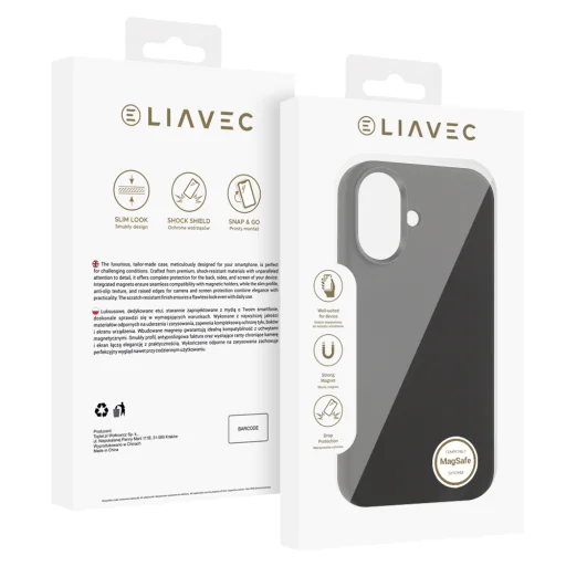 Liavec Silky puzdro s kovovým rámom fotoaparátu na iPhone 17 čierne - 5