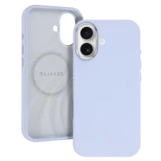 Liavec Silky puzdro s kovovým rámom kamery pre iPhone 17 modré
