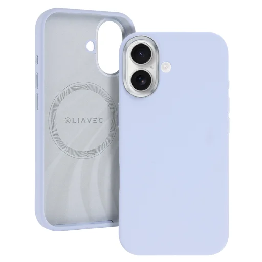 Liavec Silky puzdro s kovovým rámom kamery pre iPhone 17 modré - 1