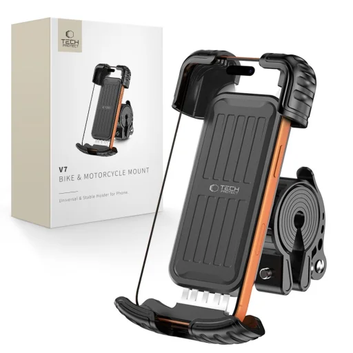 Univerzálny držiak Tech-Protect V7 na bicykel a motocykel čierny - 1