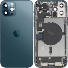 Zadný kryt so stredovým rámom pre Apple iPhone 12 Pro, s kompletnými dielmi, Pacific Blue, demontovaný (trieda A)