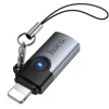 Hoco UA46A OTG Lightning - USB-C adaptér 2A sivý thumbnail