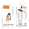 Hoco UA46A OTG Lightning - USB-C adaptér 2A sivý thumbnail