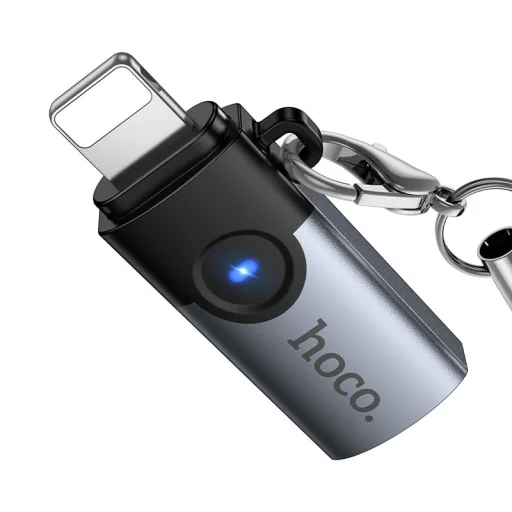 Hoco UA46A OTG Lightning - USB-C adaptér 2A sivý - 4