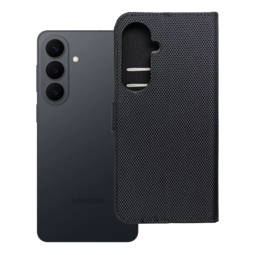Samsung Galaxy S26 Plus čierne knižkové puzdro z technickej tkaniny s RFID ochranou na 4 karty - 8