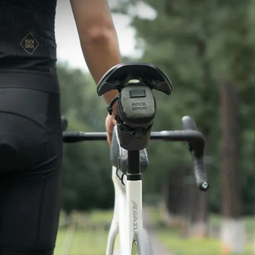 Rockbros DB006 Podsedlová taška na bicykel 0,2 l - čierna a zelená - 5