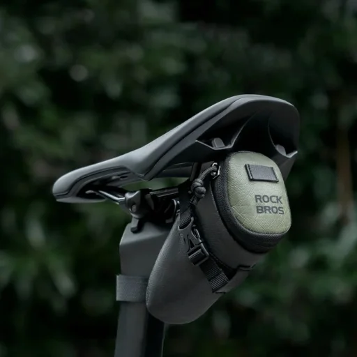 Rockbros DB006 Podsedlová taška na bicykel 0,2 l - čierna a zelená - 6