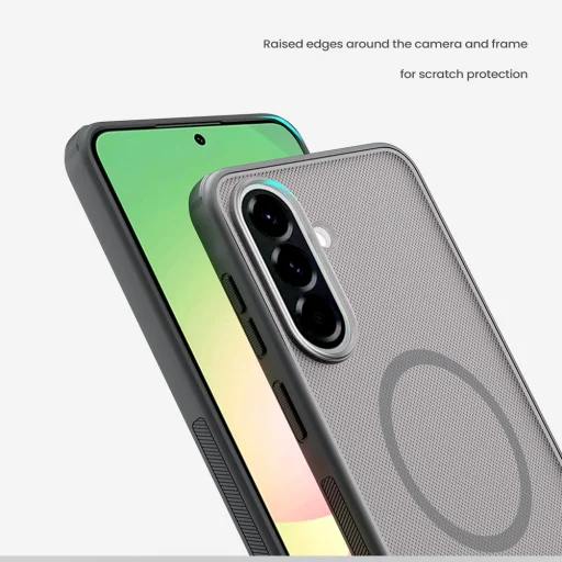 Nillkin Super Frosted PRO Magnetický zadný kryt pre Samsung Galaxy A57 priehľadný čierny - 6