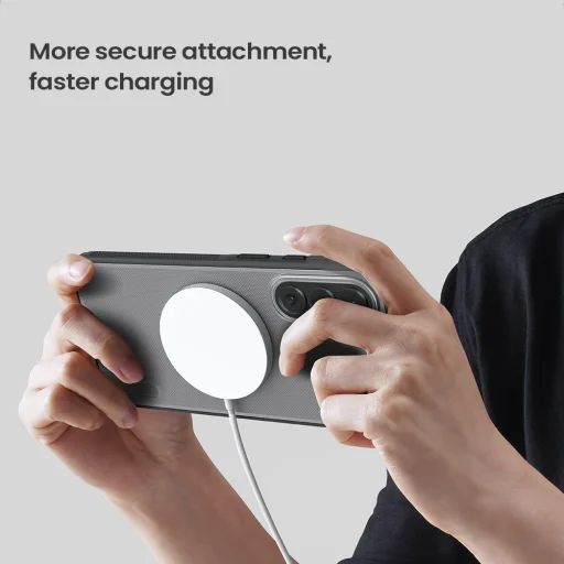 Nillkin Super Frosted PRO Magnetický zadný kryt pre Samsung Galaxy A57 priehľadný čierny - 3