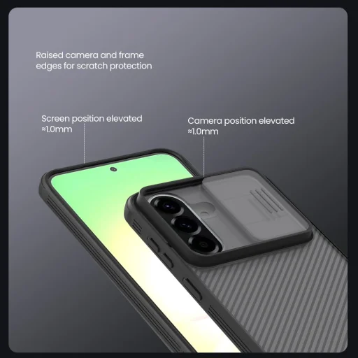 Nillkin CamShield PRO pevné puzdro pre Samsung Galaxy A57 Transparent Black - 4