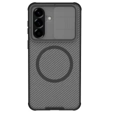 Nillkin CamShield PRO Magnetické puzdro pre Samsung Galaxy A57 Priehľadné čierne puzdro