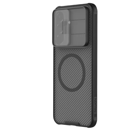 Nillkin CamShield PRO Magnetické puzdro pre Samsung Galaxy A57 Priehľadné čierne puzdro - 2