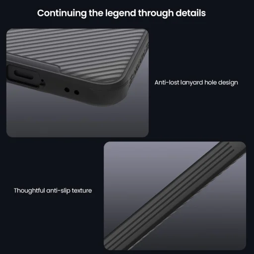 Nillkin CamShield PRO Magnetické puzdro pre Samsung Galaxy A57 Priehľadné čierne puzdro - 7