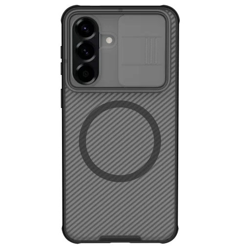 Nillkin CamShield PRO Magnetické puzdro pre Samsung Galaxy A57 Priehľadné čierne puzdro - 1