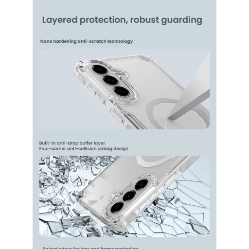 Nillkin Nature TPU PRO magnetické puzdro pre Samsung Galaxy A57 priehľadné - 6