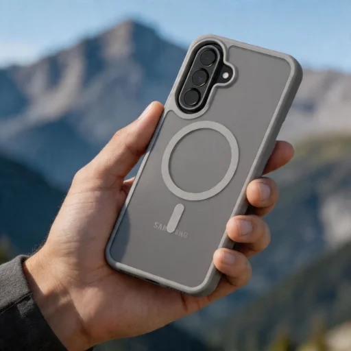 Samsung Galaxy A57 5G Tech-Protect Magmat MagSafe matné sivé puzdro - 3