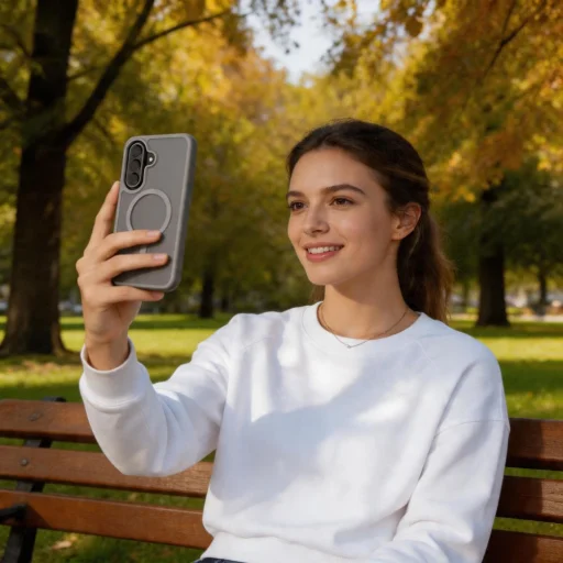 Samsung Galaxy A57 5G Tech-Protect Magmat MagSafe matné sivé puzdro - 8