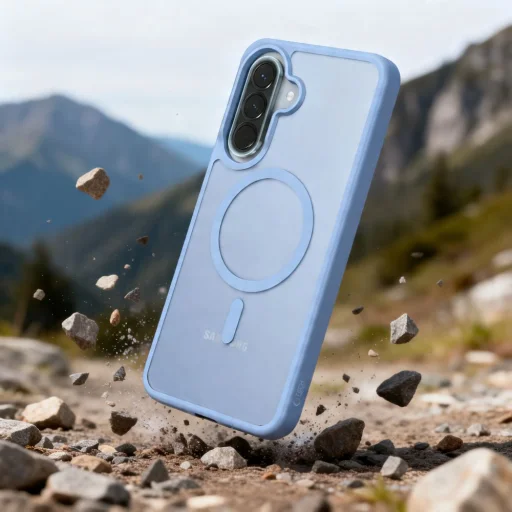 Samsung Galaxy A57 5G Tech-Protect Magmat MagSafe matné ľadovo modré puzdro - 3