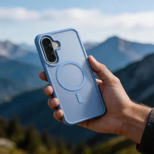 Samsung Galaxy A57 5G Tech-Protect Magmat MagSafe matné ľadovo modré puzdro - 9