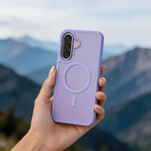 Samsung Galaxy A57 5G Tech-Protect Magmat MagSafe matné fialové puzdro - 6