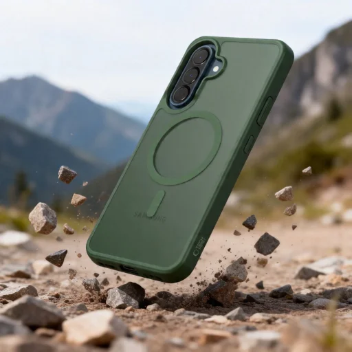 Samsung Galaxy A37 5G Tech-Protect Magmat MagSafe matné zelené puzdro - 3