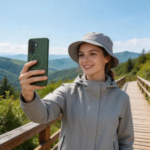 Samsung Galaxy A37 5G Tech-Protect Magmat MagSafe matné zelené puzdro - 5