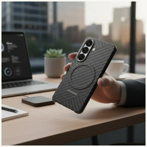 Samsung Galaxy S26 Plus Carbon Magnet sötétszürke tok - 3