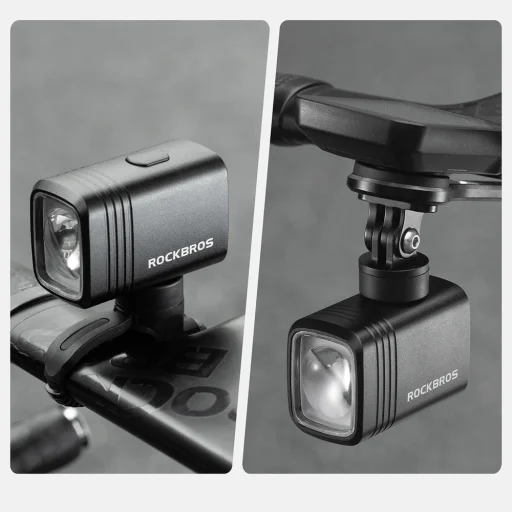 Rockbros M6 1000 lm predné nabíjateľné svetlo na bicykel 2800 mAh - čierne - 2