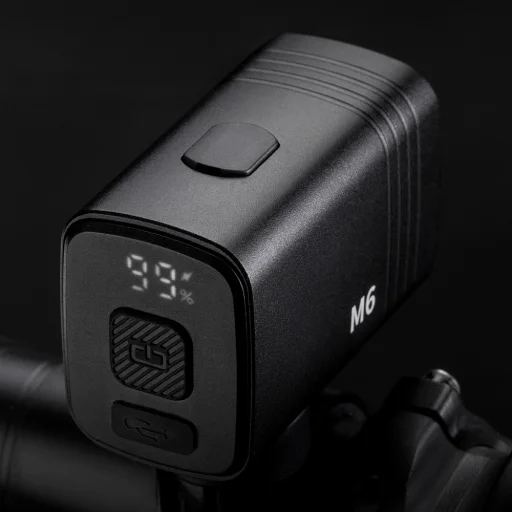 Rockbros M6 1000 lm predné nabíjateľné svetlo na bicykel 2800 mAh - čierne - 5