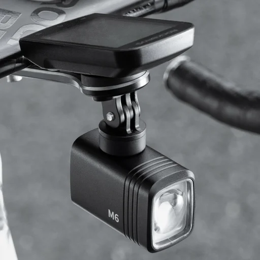 Rockbros M6 1000 lm predné nabíjateľné svetlo na bicykel 2800 mAh - čierne - 9