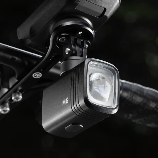 Rockbros M6 1000 lm predné nabíjateľné svetlo na bicykel 2800 mAh - čierne - 10