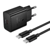 Hoco USB-C QC PD 25W sieťová nabíjačka + kábel USB-C – USB-C N76 čierna thumbnail