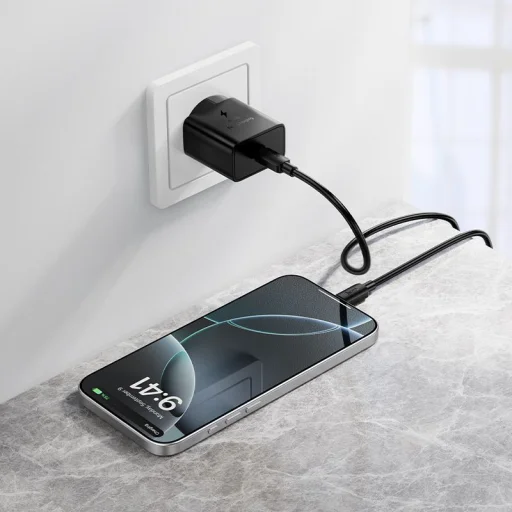 Hoco USB-C QC PD 25W sieťová nabíjačka + kábel USB-C – USB-C N76 čierna - 7